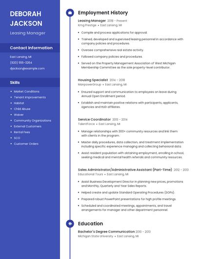 Resume example 5