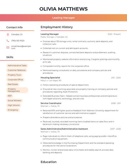 Resume example 3