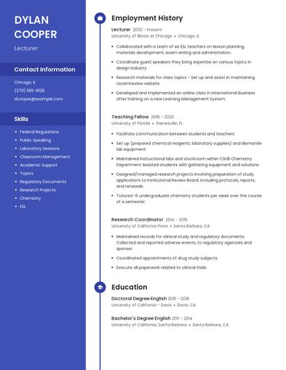 Resume example 4