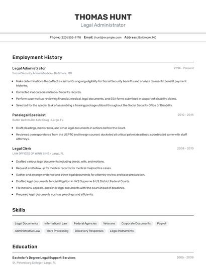Resume example 2