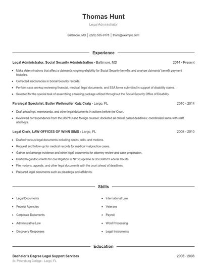 Resume example 1
