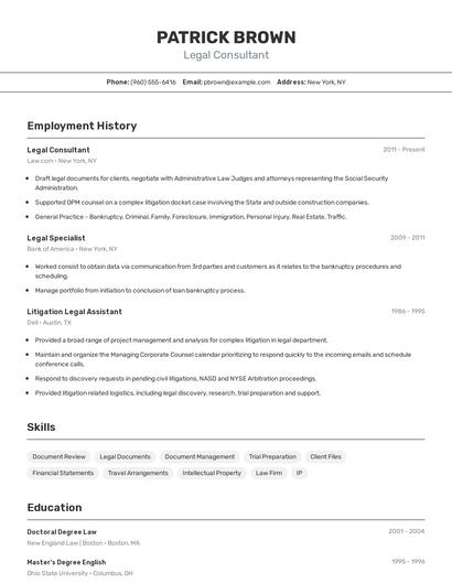 Resume example 2