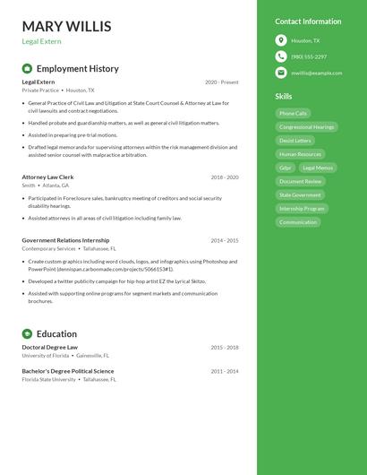 Resume example 5