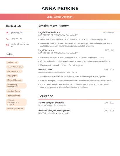 Resume example 3