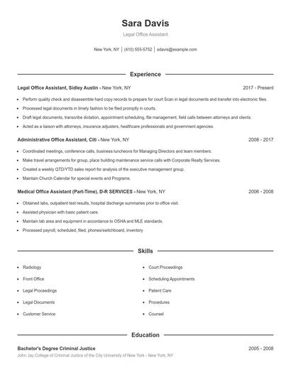 Resume example 1