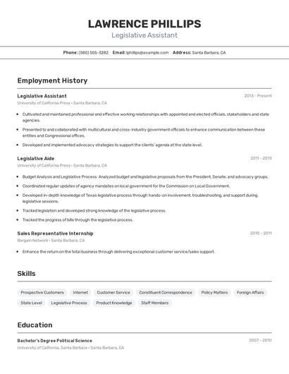 Resume example 2