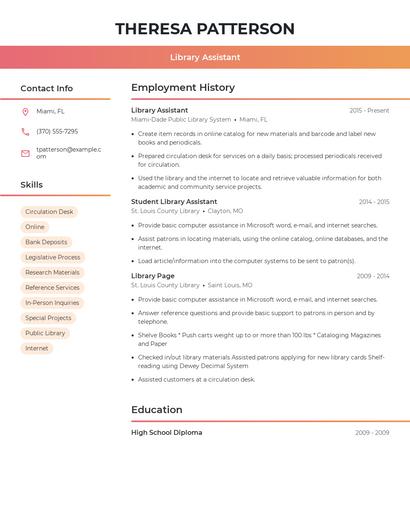 Resume example 3