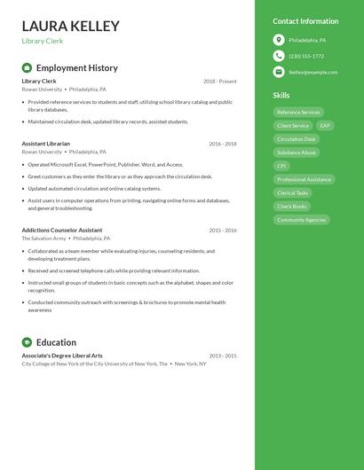 Resume example 5