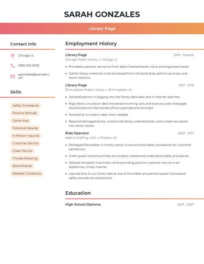 Resume example 3