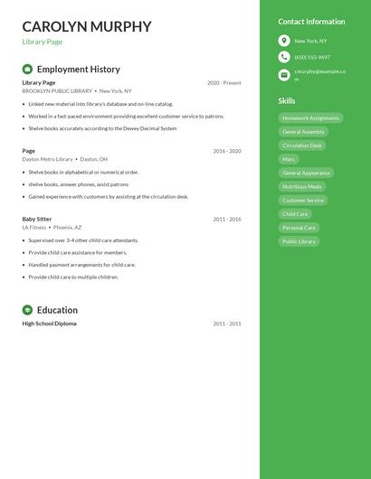 Resume example 4