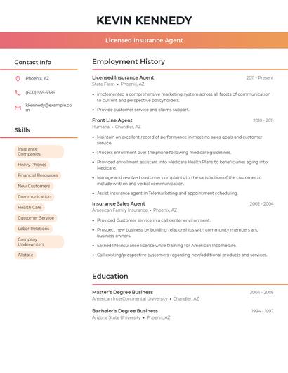 Resume example 3