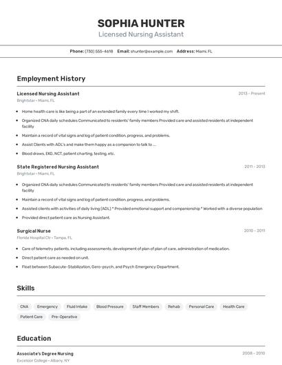 Resume example 2