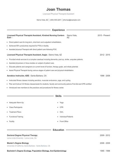 Resume example 1