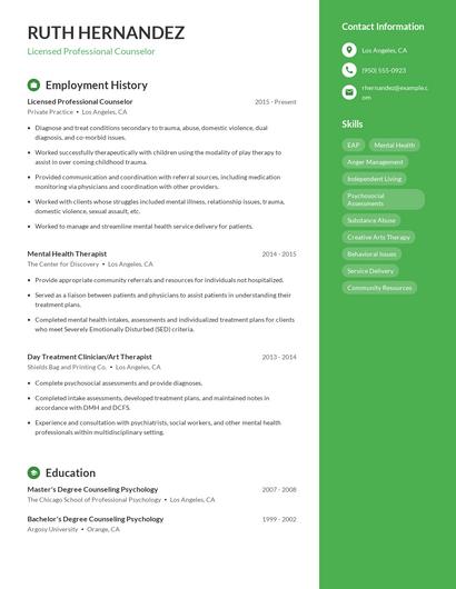 Resume example 4