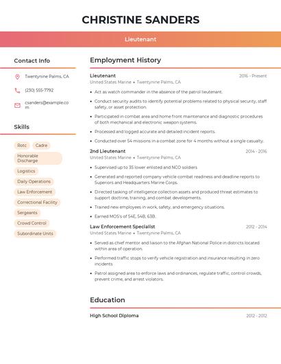 Resume example 3