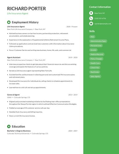 Resume example 5