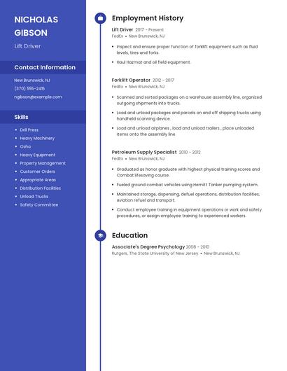 Resume example 5