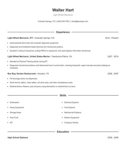 Resume example 1