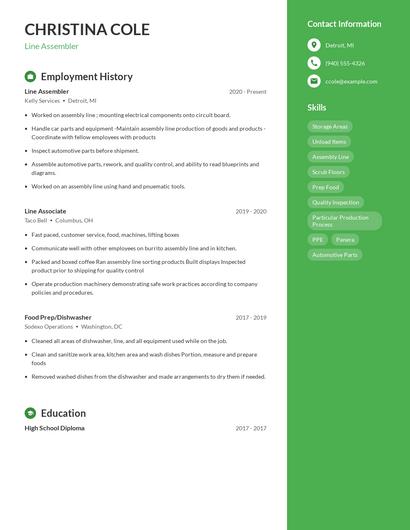 Resume example 5