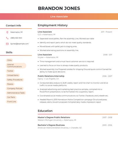 Resume example 3