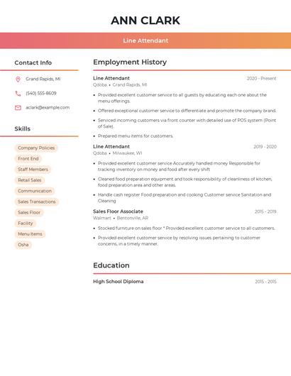 Resume example 3