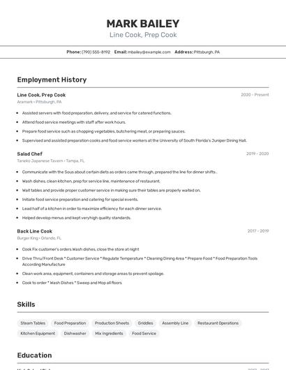 Resume example 2