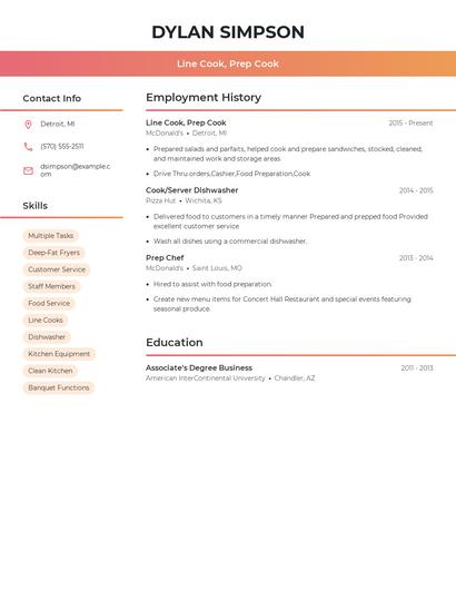 Resume example 3