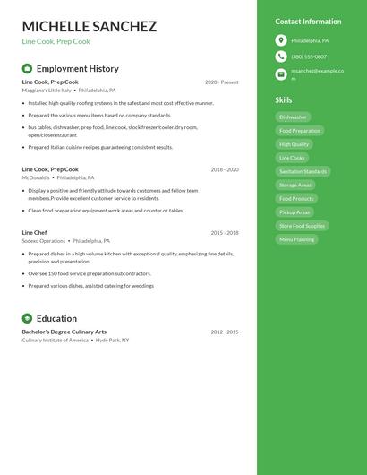 Resume example 4