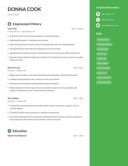 Resume example 5