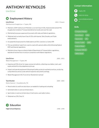 Line Driver Resume