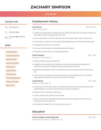 Resume example 3