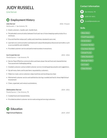 Resume example 4
