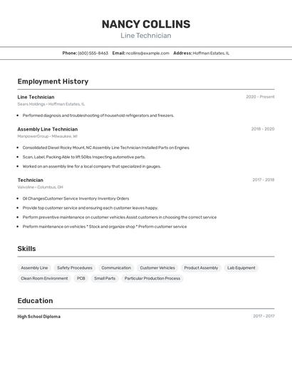 Resume example 2