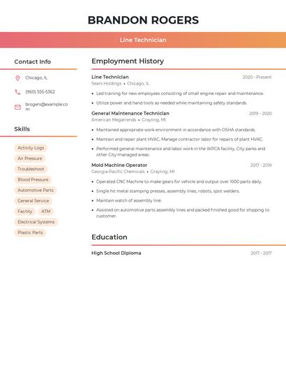 Resume example 3