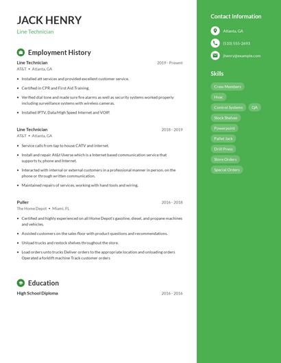 Resume example 4