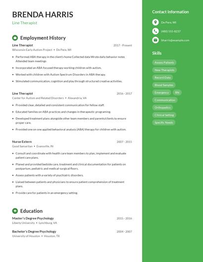 Resume example 5