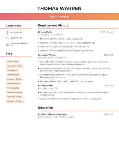 Resume example 3