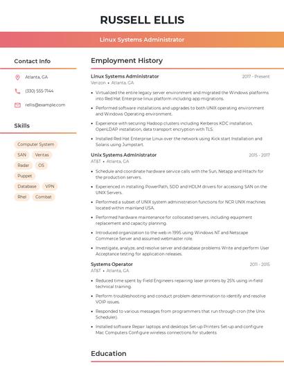 Resume example 3