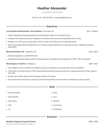 Resume example 1