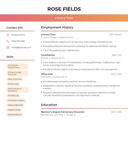Resume example 3