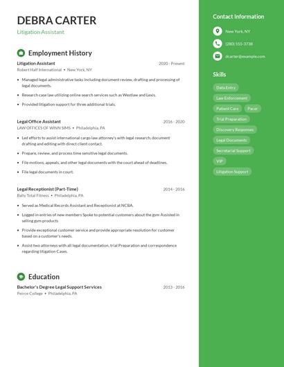 Resume example 5