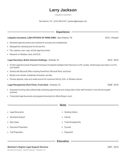 Resume example 1