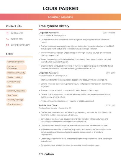 Resume example 3