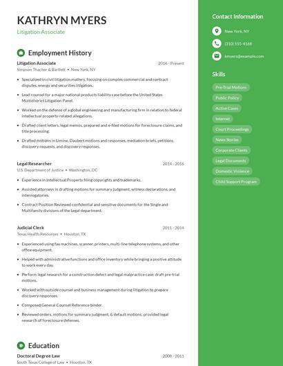 Resume example 5