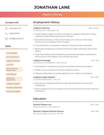 Resume example 3