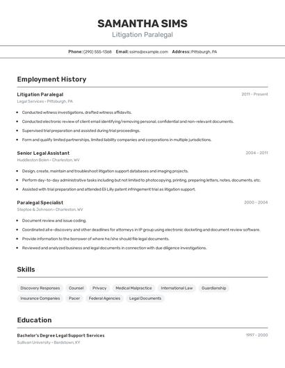Resume example 2