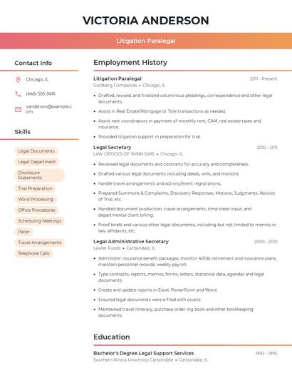 Resume example 3