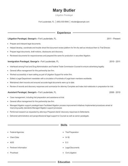 Resume example 1