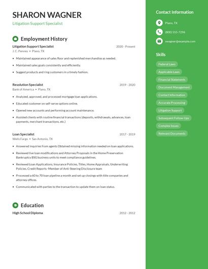 Resume example 4