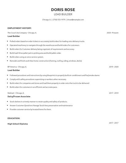 Load Builder Resume